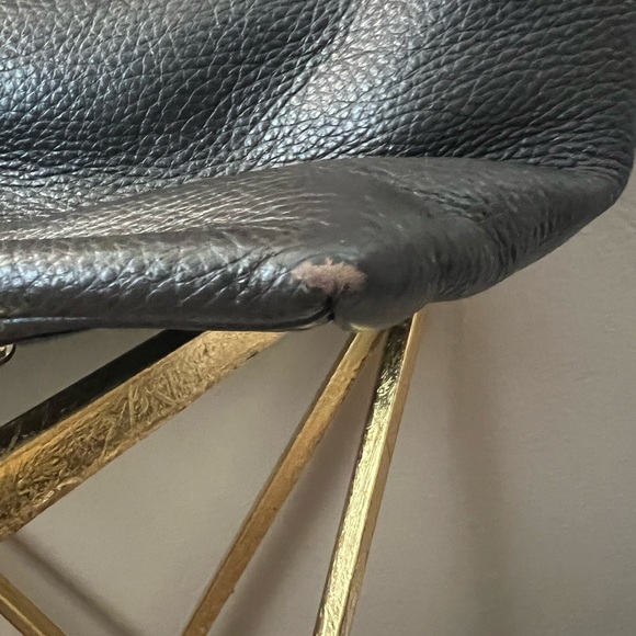 Dooney & Bourke florentine logo lock shoulder bag in dark brown. - Picture 8 of 9